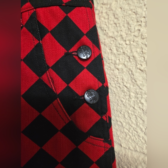 Red & Black Check Short Overalls AUS 14 - Picture 3 of 6